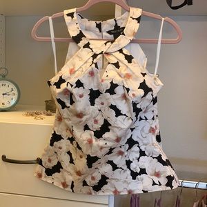 WHBM FLORAL SHELL TOP